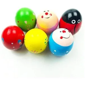 QINGQIU Paquete de 6 cocteleras de madera huevos de_3