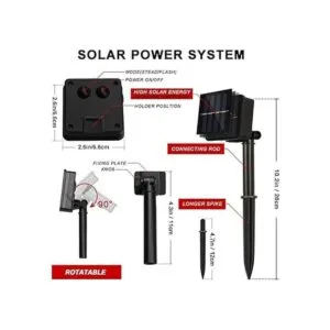 Beewin Guirnalda de luces solares para exteriores paquete