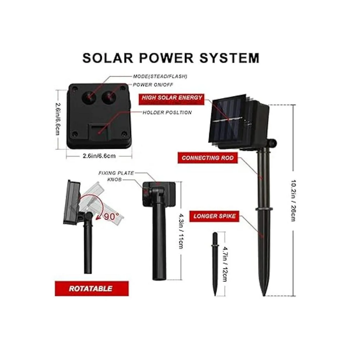 Beewin Guirnalda de luces solares para exteriores paquete