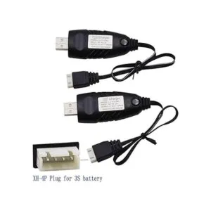 Blomiky Paquete de 2 cables de carga USB de 11.1 V para RC_3