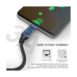 Cable USB tipo C paquete con 5 unidades 6 pies carga_4