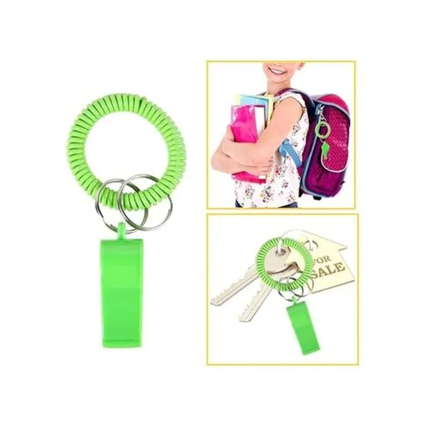 PRLOSO 24 pulseras de silbato con llavero para niños de_5