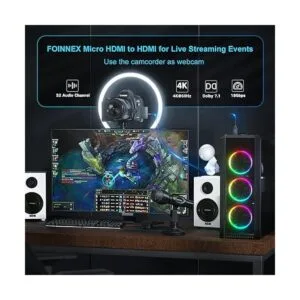 Cable micro HDMI a HDMI ultra fino flexible de 2 pies para_2