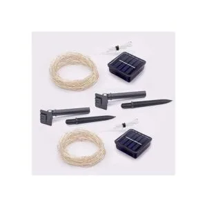 Beewin Guirnalda de luces solares para exteriores paquete
