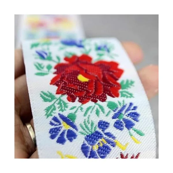 IDONGCAI Cinta de jacquard bordada de flores bordadas_4