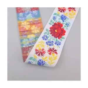 IDONGCAI Cinta de jacquard bordada de flores bordadas_3