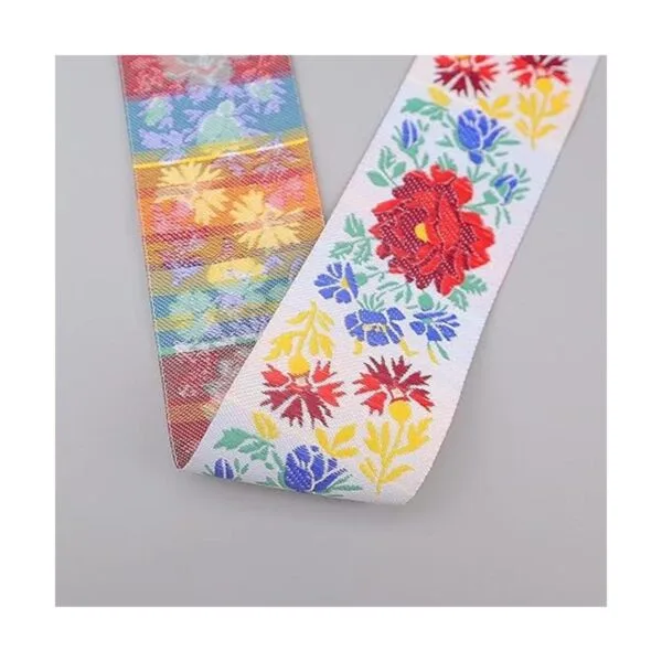 IDONGCAI Cinta de jacquard bordada de flores bordadas_3