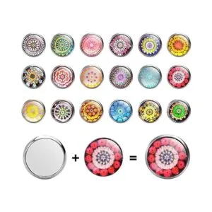 Cabujones de cristal impresos 50 piezas de 18 estilos de