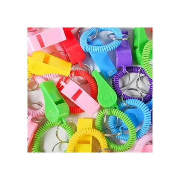 PRLOSO 24 pulseras de silbato con llavero para niños de_6
