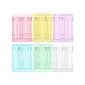 Paquete de 72 unidades 6 colores 6 estilos mini varita