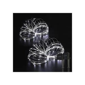 Beewin Guirnalda de luces solares para exteriores paquete