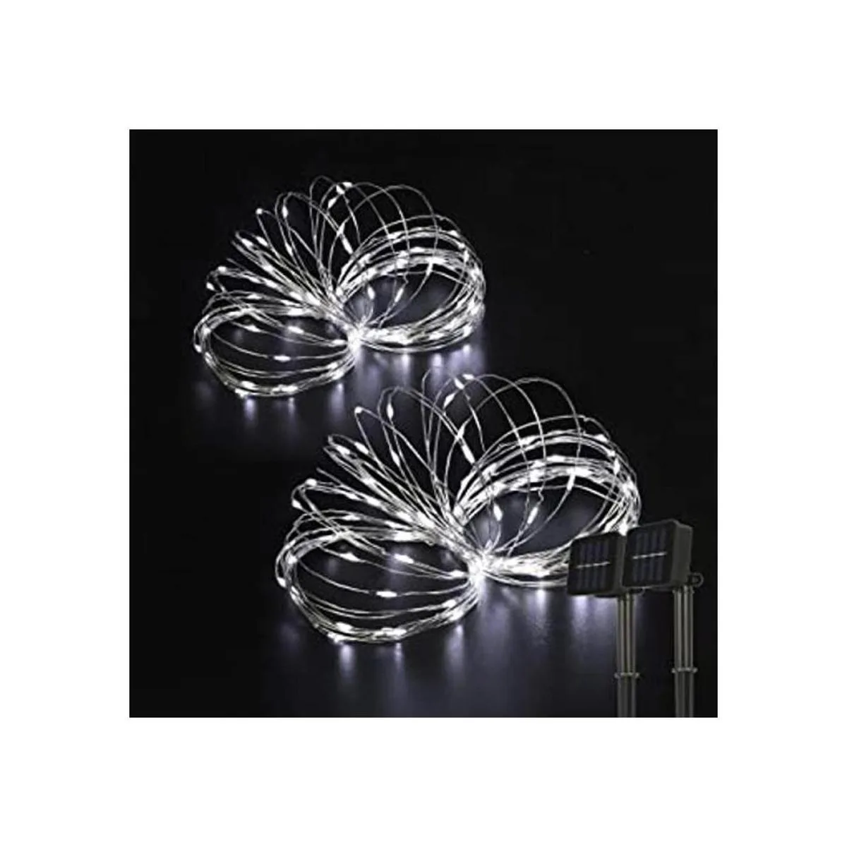 Beewin Guirnalda de luces solares para exteriores paquete