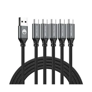 Cable USB tipo C paquete con 5 unidades 6 pies carga_1