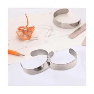 Pulsera de 16 piezas de acero inoxidable en blanco