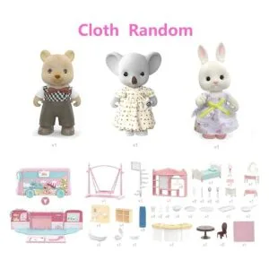 Mitcien Juego de casa de muñecas kit de juguete portátil