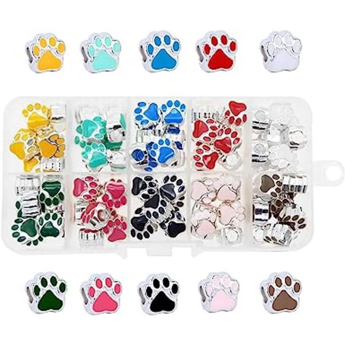 JJG 1 caja de 100 unidades de colores mezclados esmaltados_1