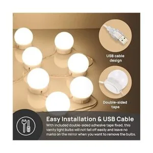 Consciot Luces LED de tocador para espejo luz de