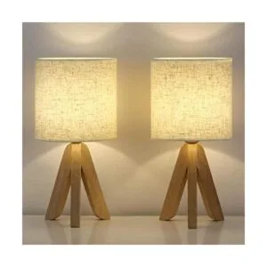 HAITRAL Juego de 2 lámparas de mesa pequeñas para_1