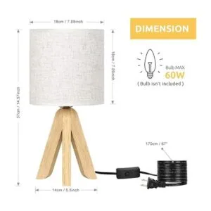 HAITRAL Juego de 2 lámparas de mesa pequeñas para_2