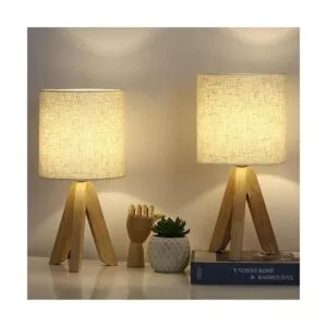 HAITRAL Juego de 2 lámparas de mesa pequeñas para_4