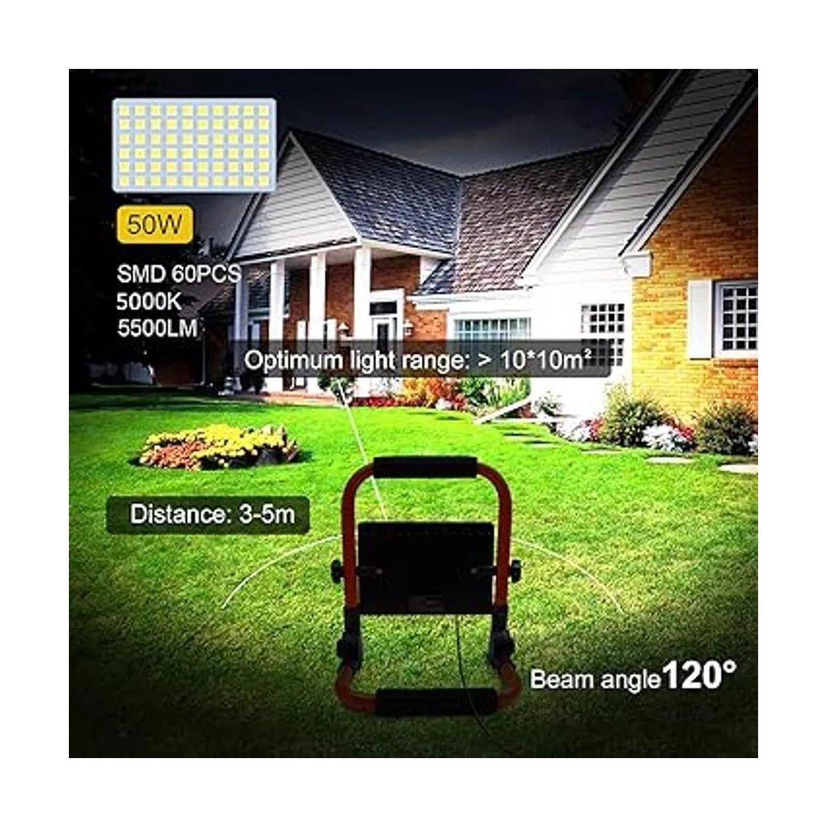 LTE Luz de trabajo LED de 50 W luces de inundación LED