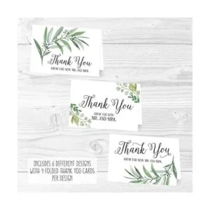 24 tarjetas de agradecimiento para boda con sobres_5