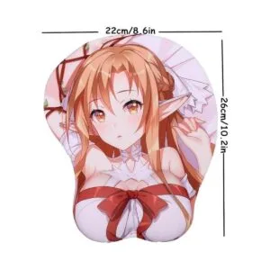 Sword Art Online Asuna 3D Anime Mouse Pads con resto_2
