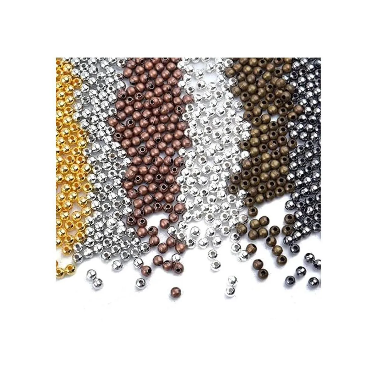 Cuentas espaciadoras de metal de 4.23 oz alrededor de