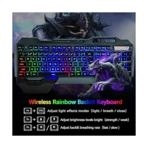 Teclado y mouse inalámbricos juego de ratón y teclado_2