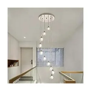 Maxax Lámpara de techo de cristal de 10 luces lámpara_1