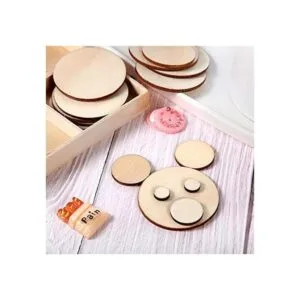 450 piezas de rebanadas de madera sin terminar círculos