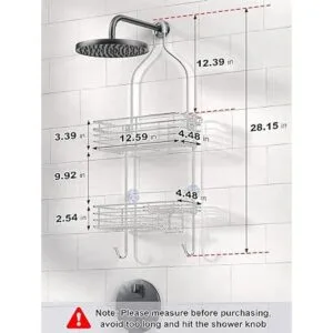SMARTAKE Organizador de regadera colgante para ducha