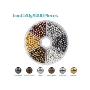 Cuentas espaciadoras de metal de 4.23 oz alrededor de