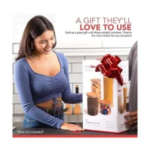 EatNeat 4 recipientes herméticos de cristal de cocina con_5