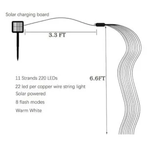 Serie de 220 luces LED de luciérnaga que funcionan con_3