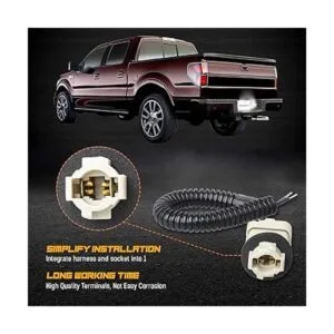 RUXIFEY Luz LED para placa de matrícula con enchufe de_4