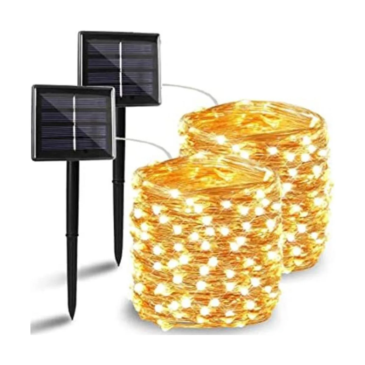 Luces solares Bhclight 2 unidades de 200 ledes 72 pies_1