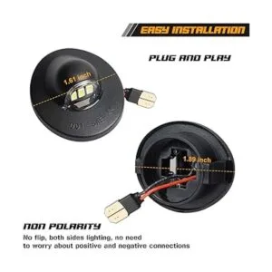 RUXIFEY Luz LED para placa de matrícula con enchufe de_3