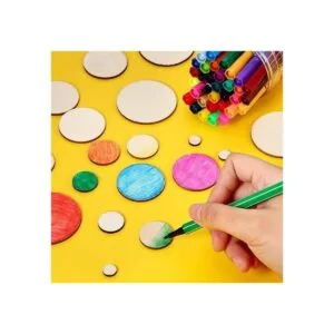 450 piezas de rebanadas de madera sin terminar círculos