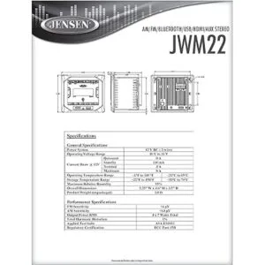 Jensen JWM22 Zonas de 2 altavoces AMFMBTHDMIAUX Cube_3