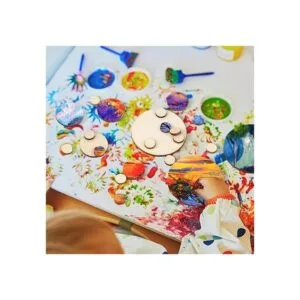 450 piezas de rebanadas de madera sin terminar círculos