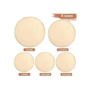 450 piezas de rebanadas de madera sin terminar círculos