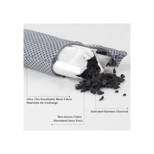 Paquete de 12 bolsas desodorantes de zapatos de carbón_3