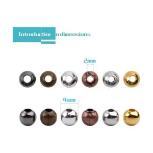 Cuentas espaciadoras de metal de 4.23 oz alrededor de