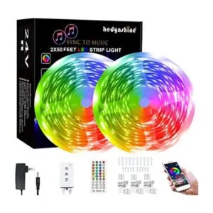 Hedynshine Tira de luces LED inteligentes de 100 ft con_1