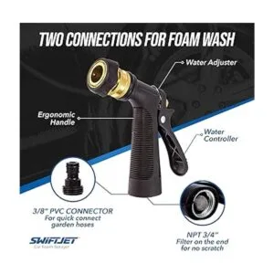 SwiftJet Pistola de espuma densa para lavar el auto_5