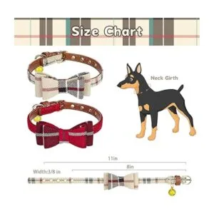 PUPTECK Collar de cachorro con campana paquete de 2