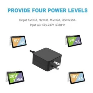 Cargador USB C de 45 W para Google Pixelbook go adaptador_5