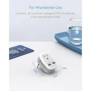 BESTEK Paquete de 2 adaptadores de enchufe de viaje_4