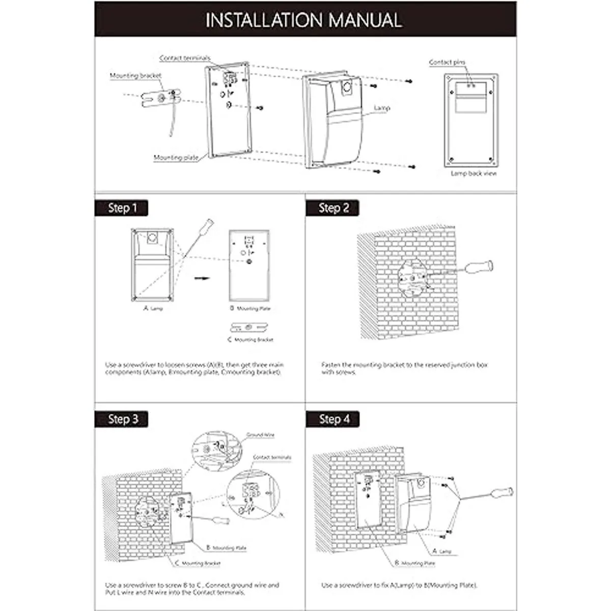 Dakason Paquete de pared LED de fotocélula del atardecer_4